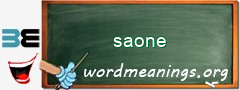 WordMeaning blackboard for saone